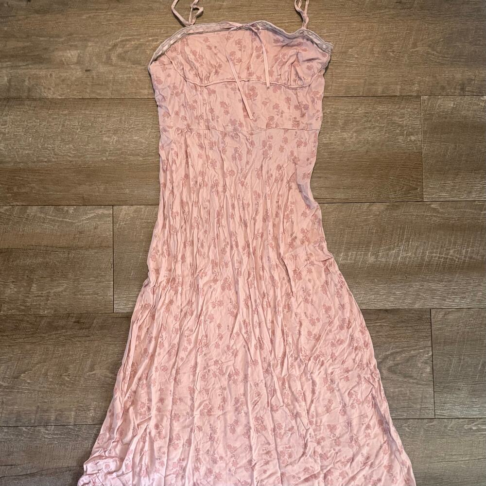 Aeropostale Pink Floral Coquette Cottagecore Maxi Dress XL